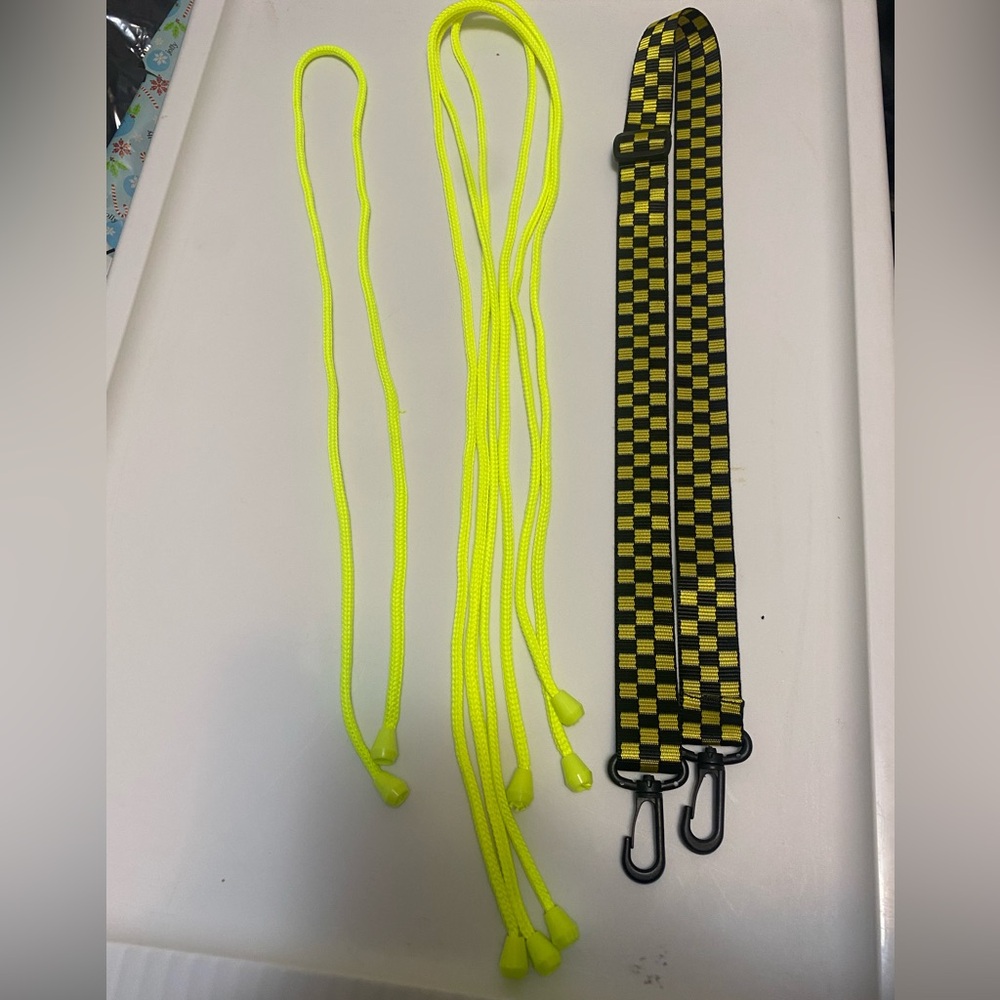 Yellow and Black Checkered Strap with Yellow Laces